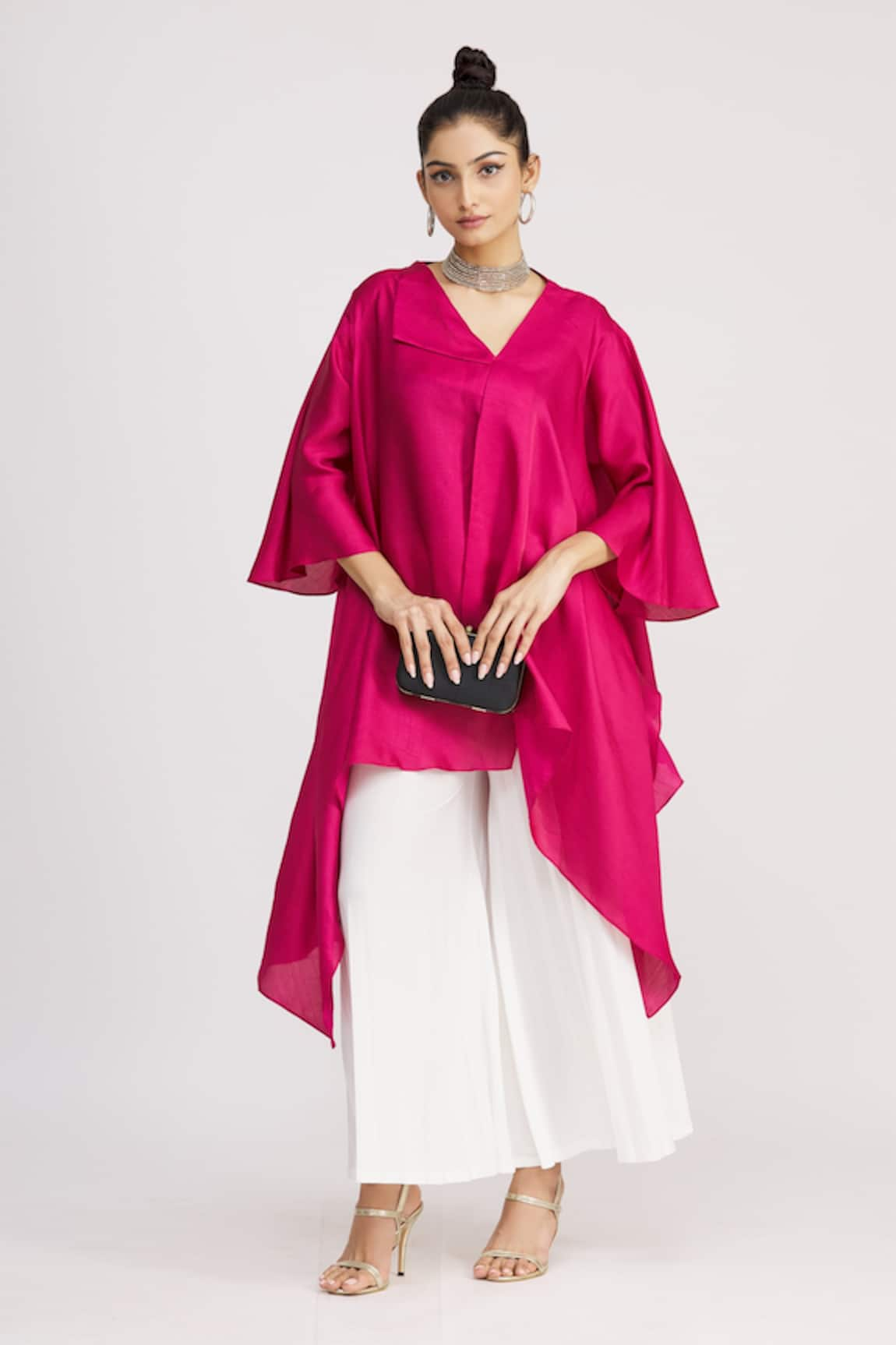 Harsh Harsh Dupion Silk Asymmetric Tunic