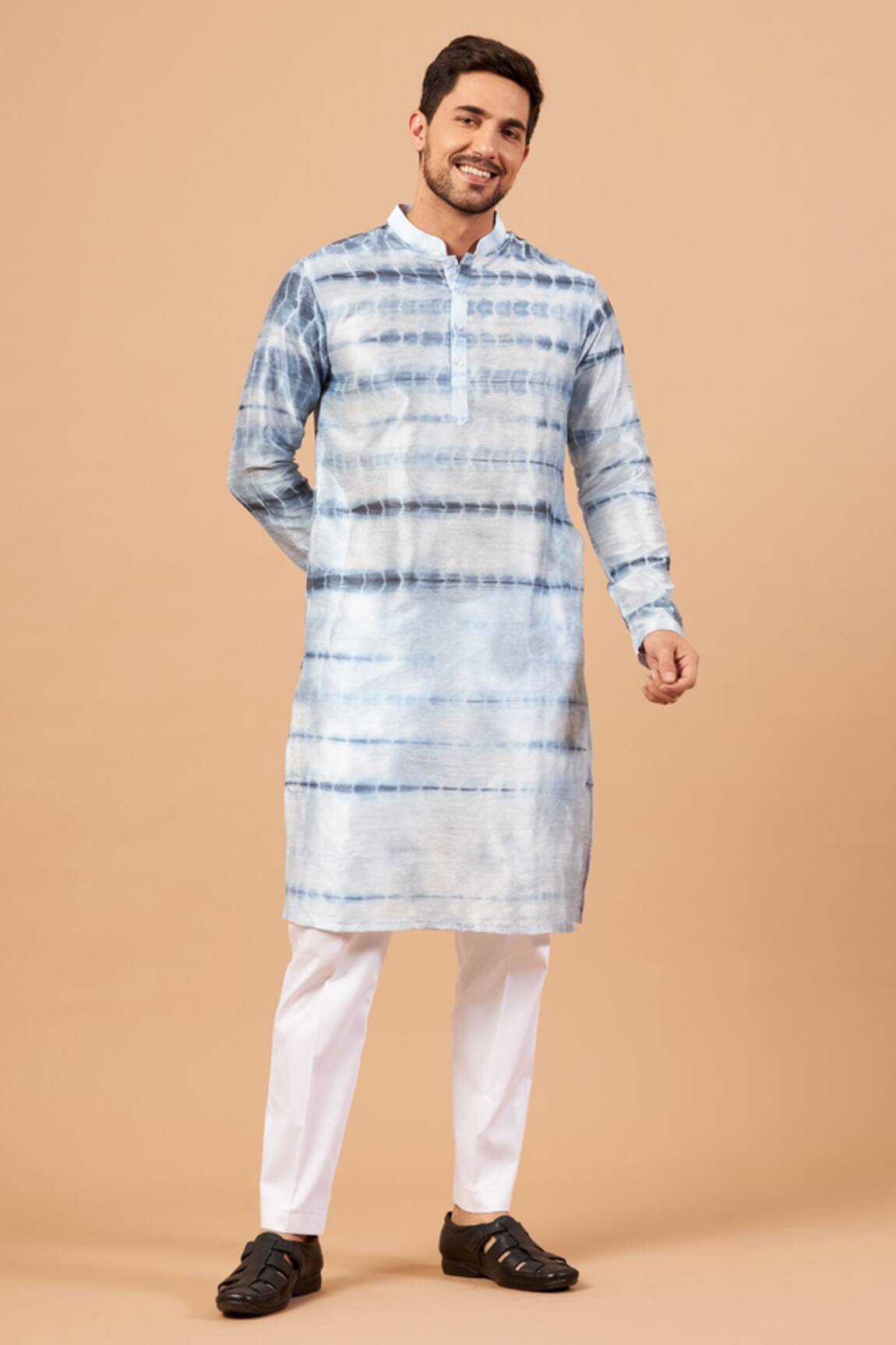 Hilo Design Blutin Tie Dye Kurta