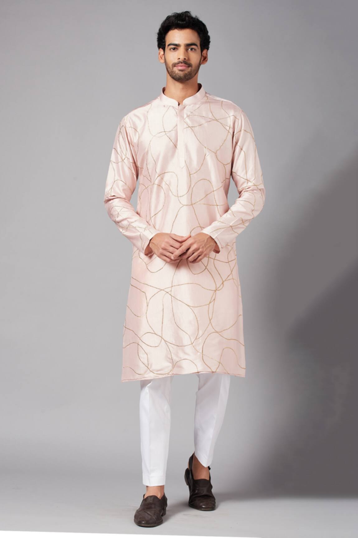 Hilo Design Ilaria Zari Embroidered Kurta