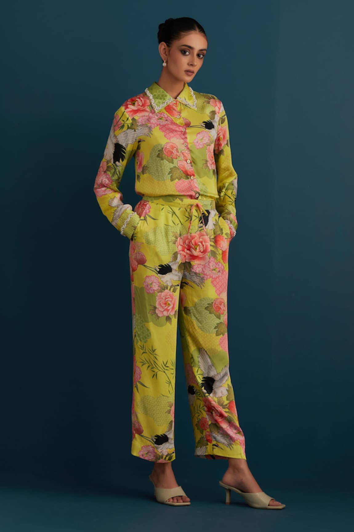 House of Pink Printed Shirt & Pant Set