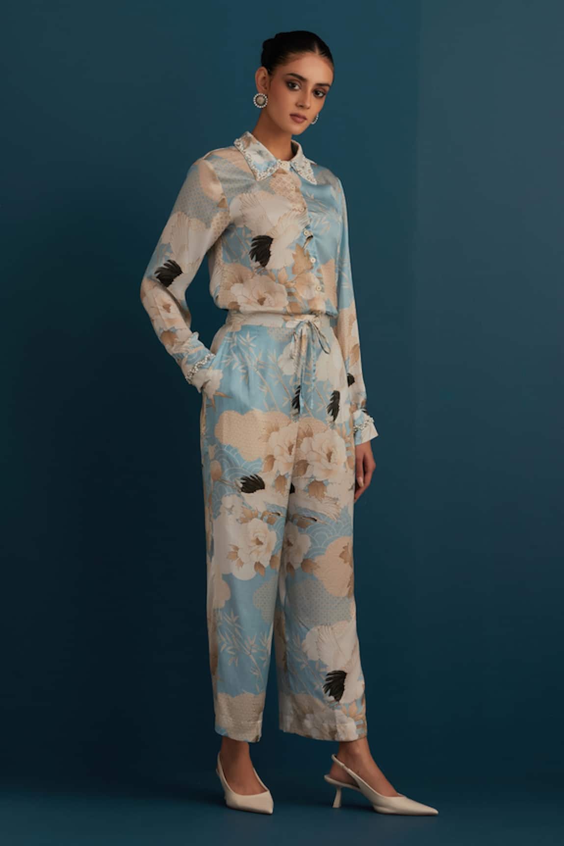 House Of Pink Printed Shirt & Pant Set