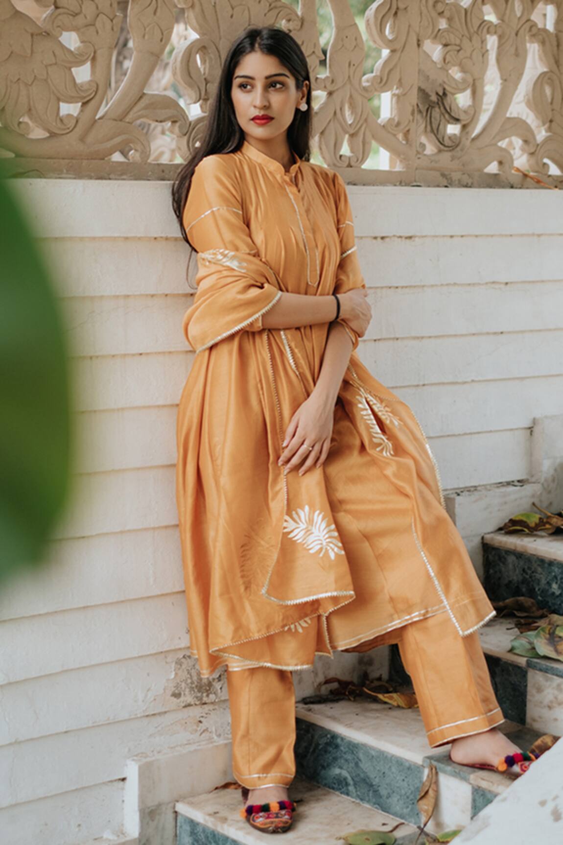 House Of Pink Chanderi Kurta Set