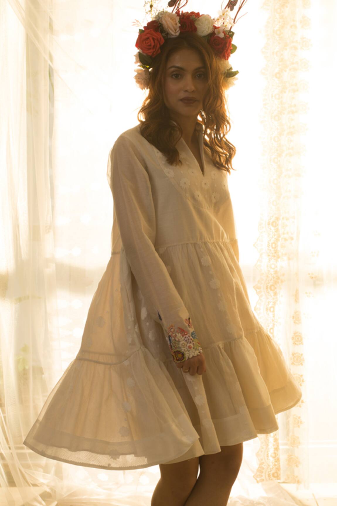 House Of Three Embroidered Dress