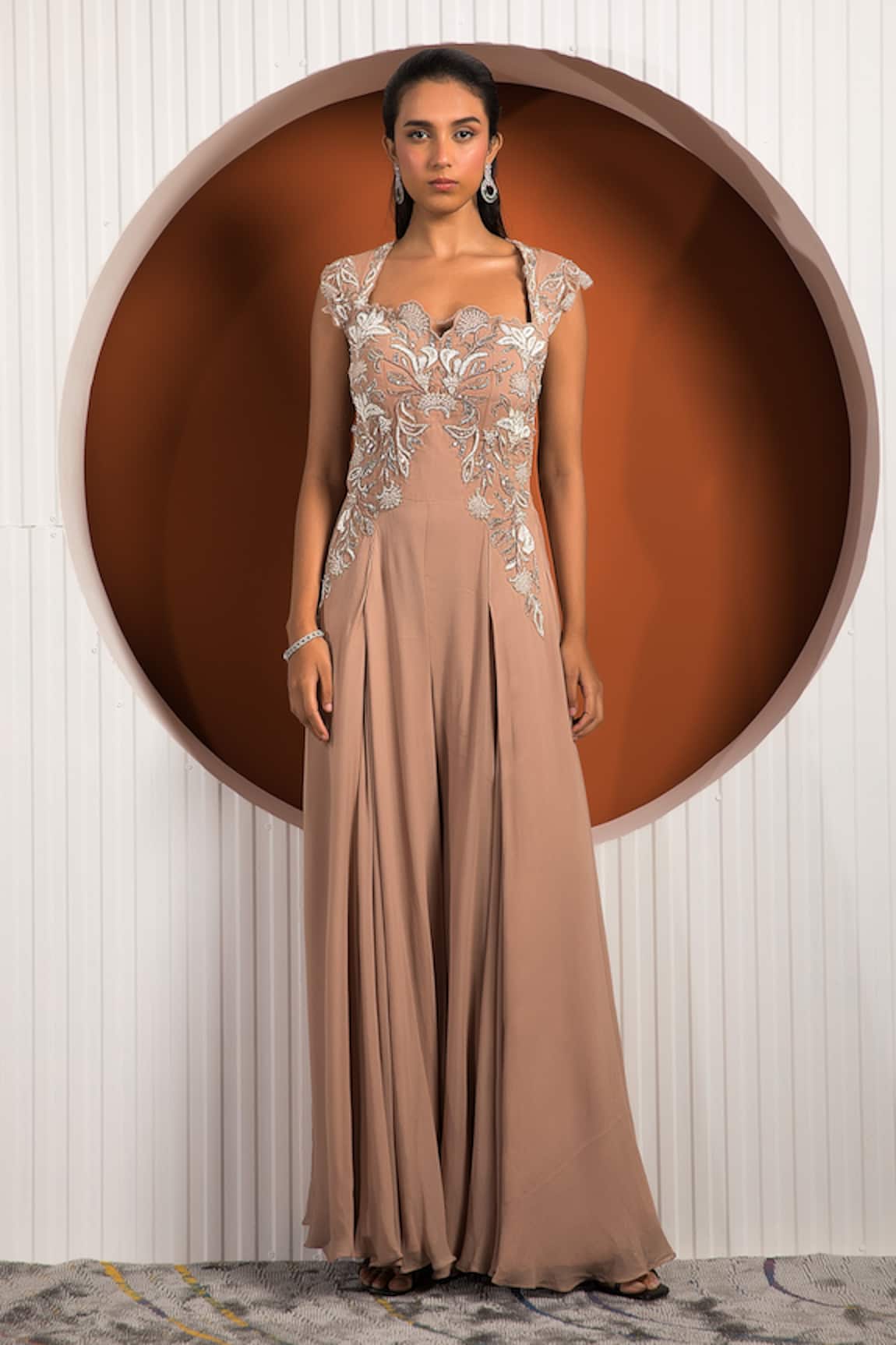 Jade By Ashima Nettle Floral Embroidered Jumpsuit 