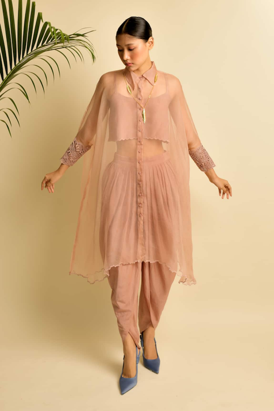 Karishma Khanduja Bareilly Organza Shirt & Dhoti Pant Set