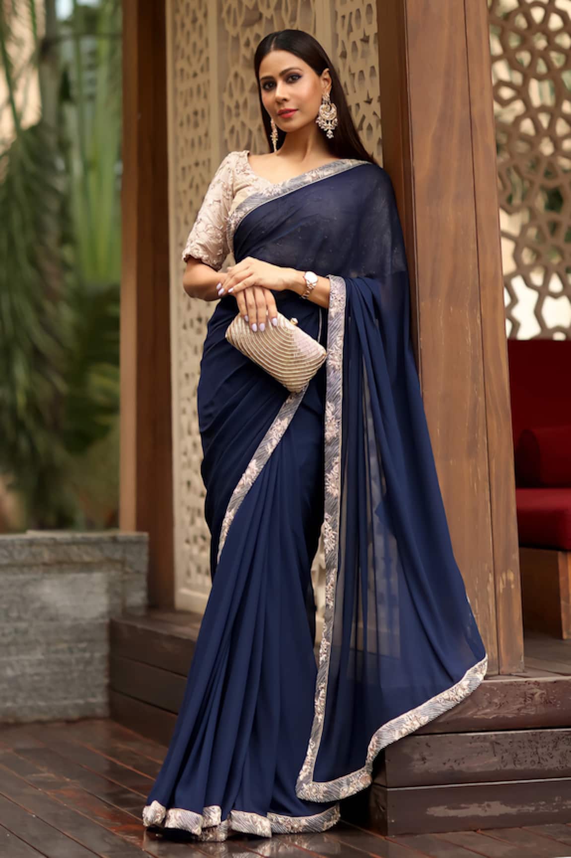 Ariyana Couture  Saree with Embellished Blouse
