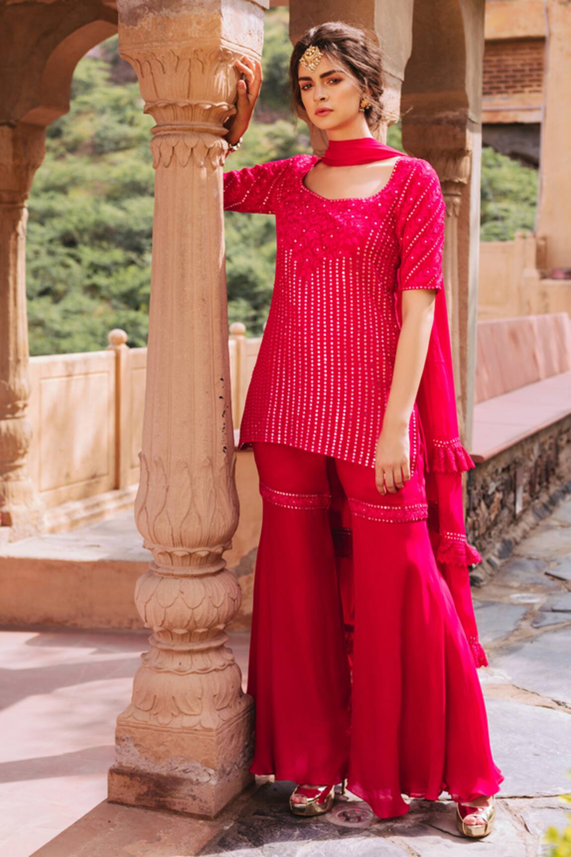 Samatvam By Anjali Bhaskar Embellished Kurta Sharara Set