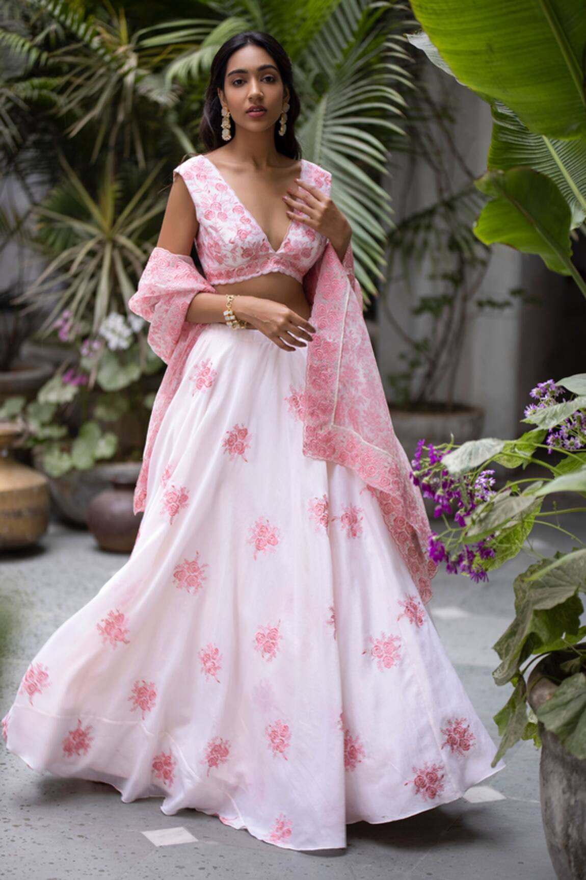 Chhaya Mehrotra Handwoven Chanderi Lehenga Set