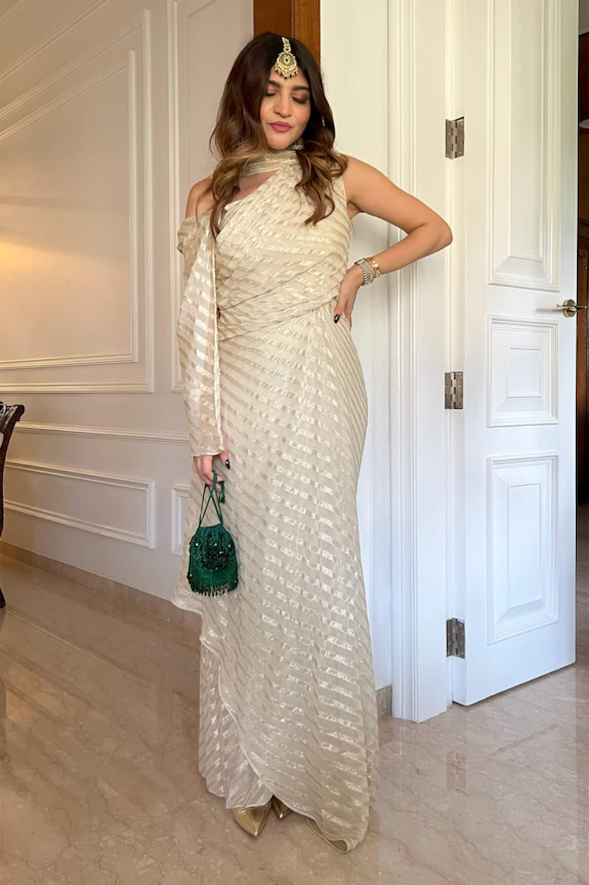 Palak & Mehak Pre-Draped Saree Gown
