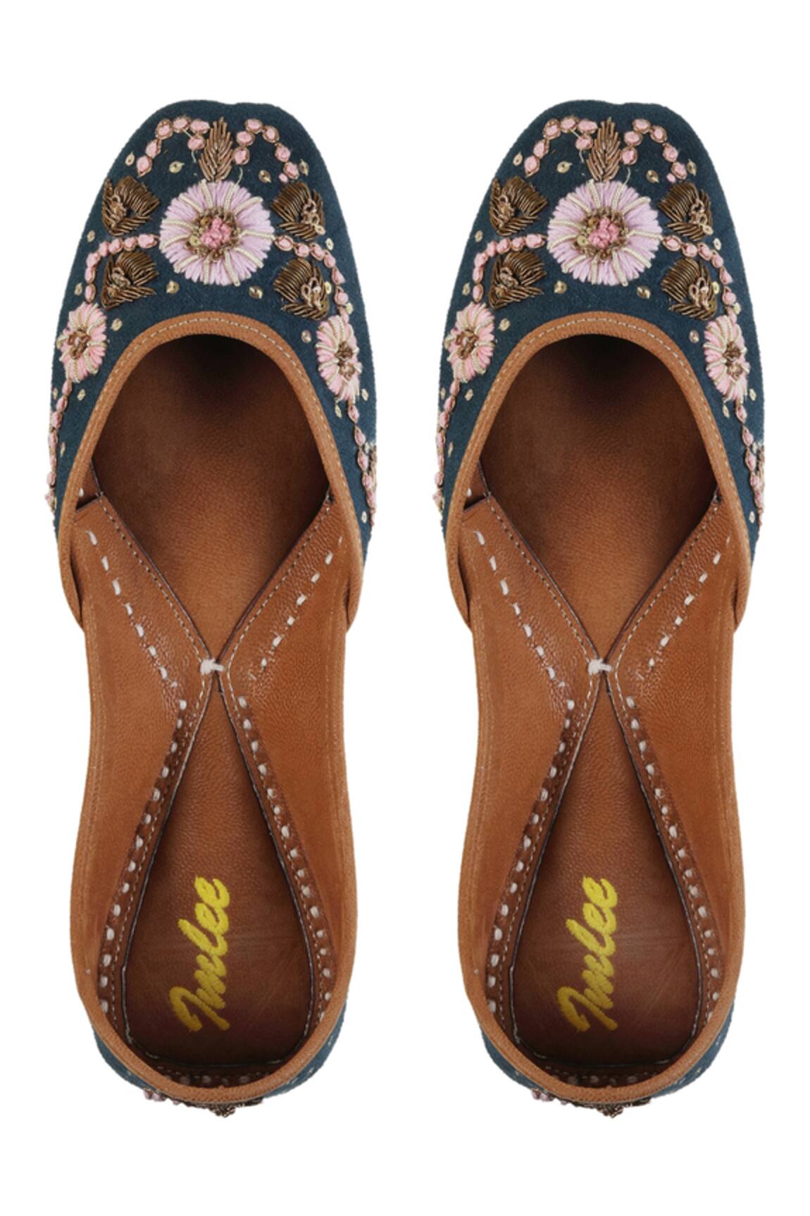 Imlee Jaipur Floral Embroidered Juttis
