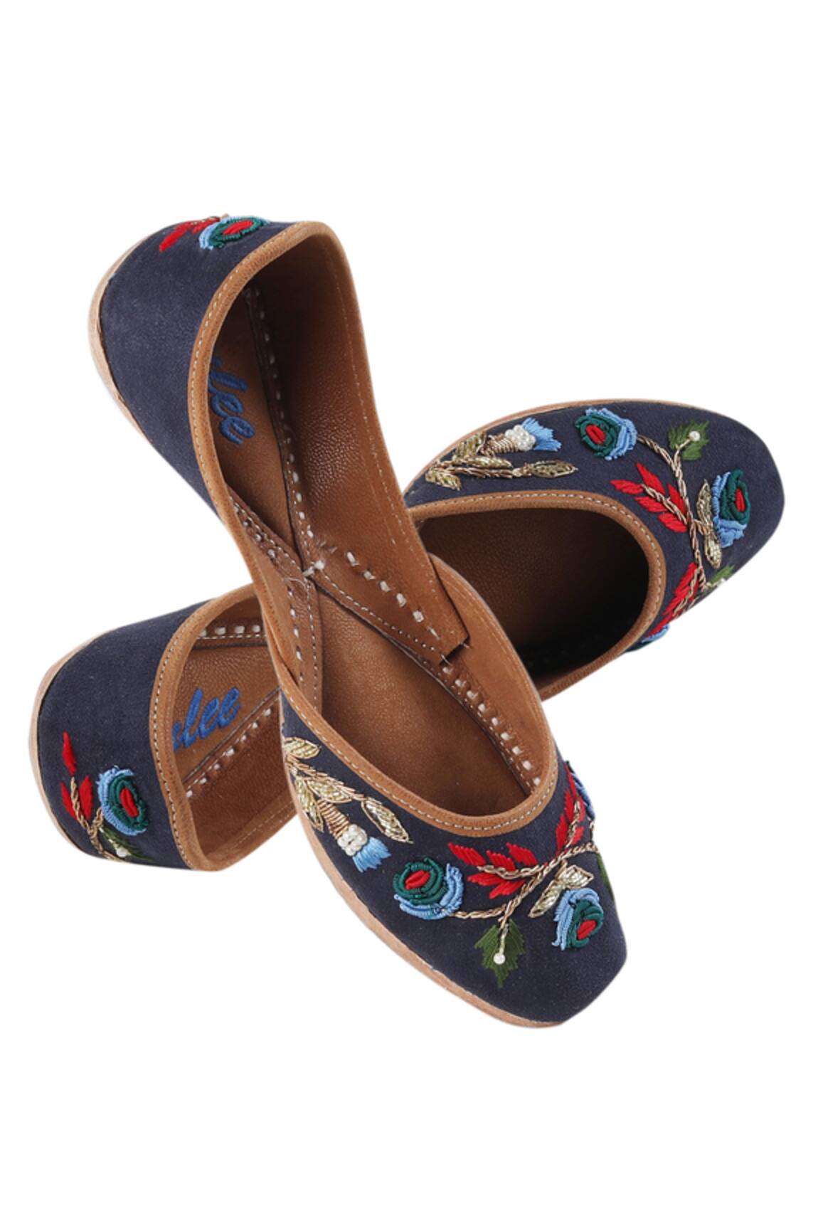 Imlee Jaipur Rose Embroidered Juttis