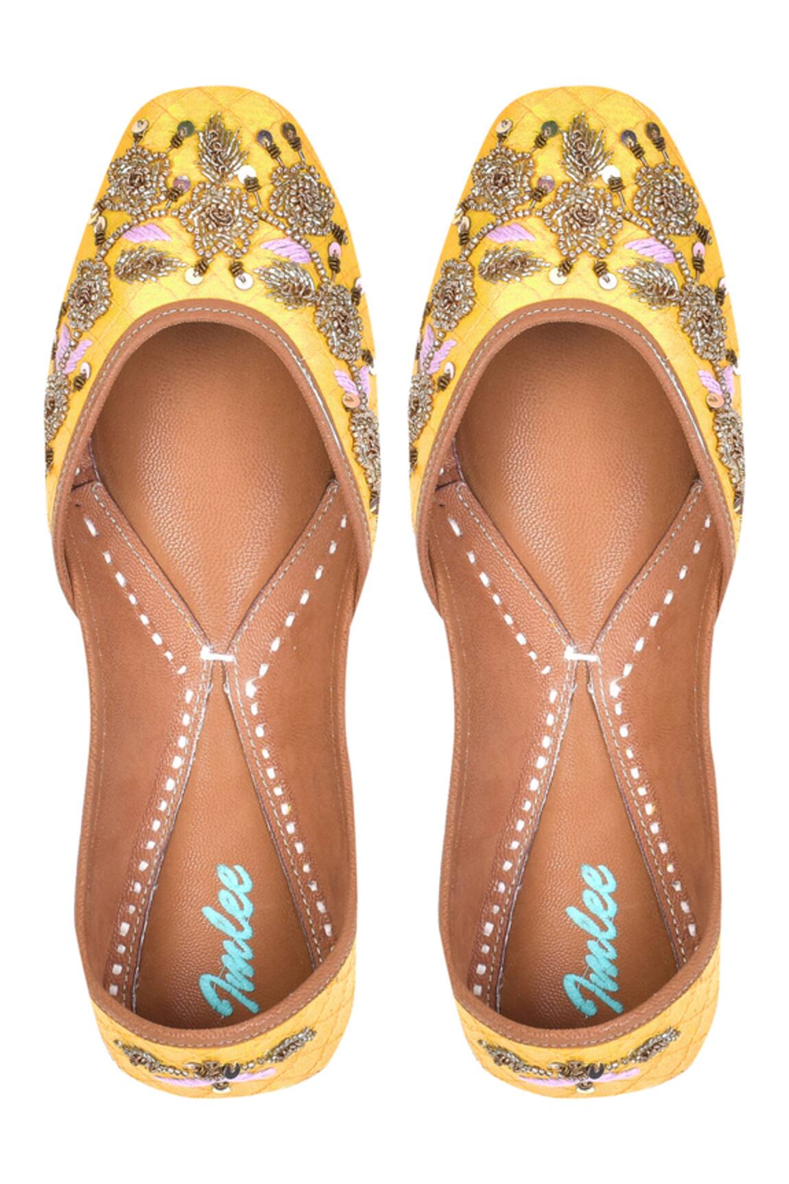Imlee Jaipur Silk Embroidered Juttis