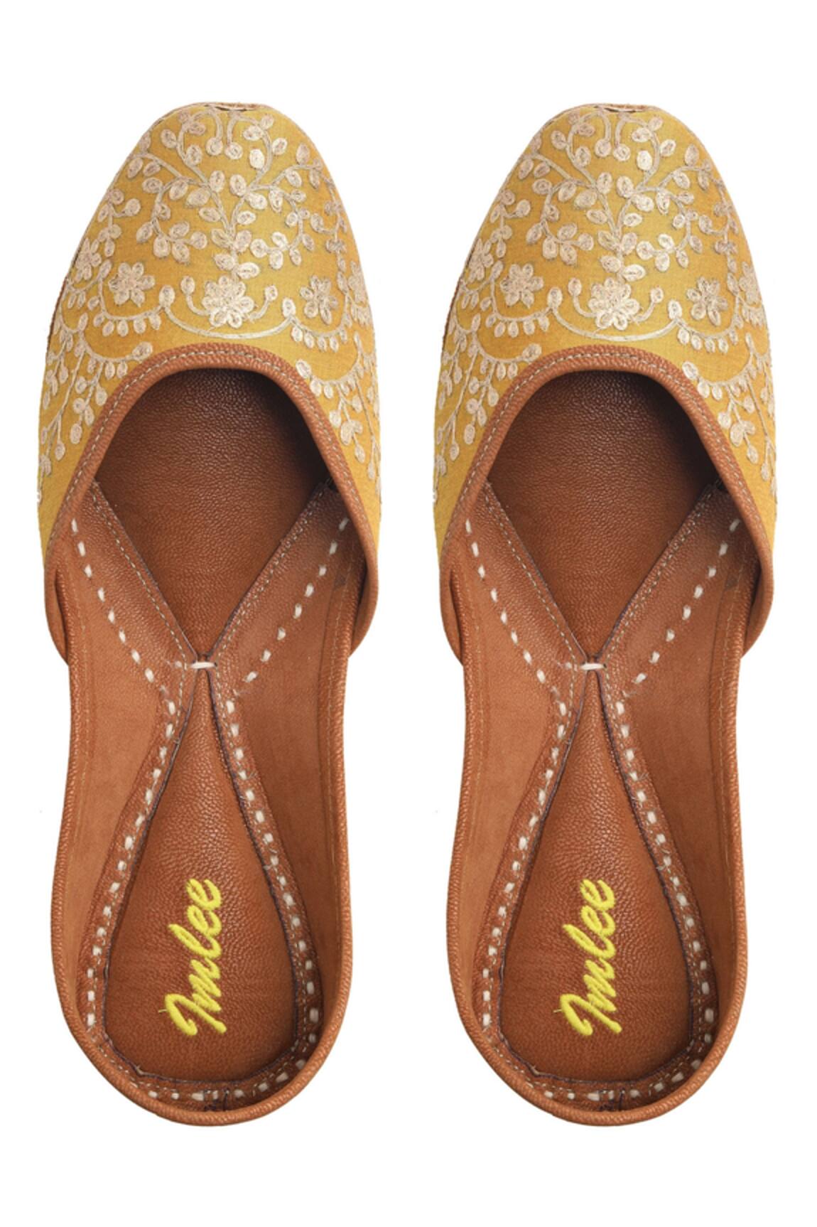 Imlee Jaipur Silk Embroidered Juttis