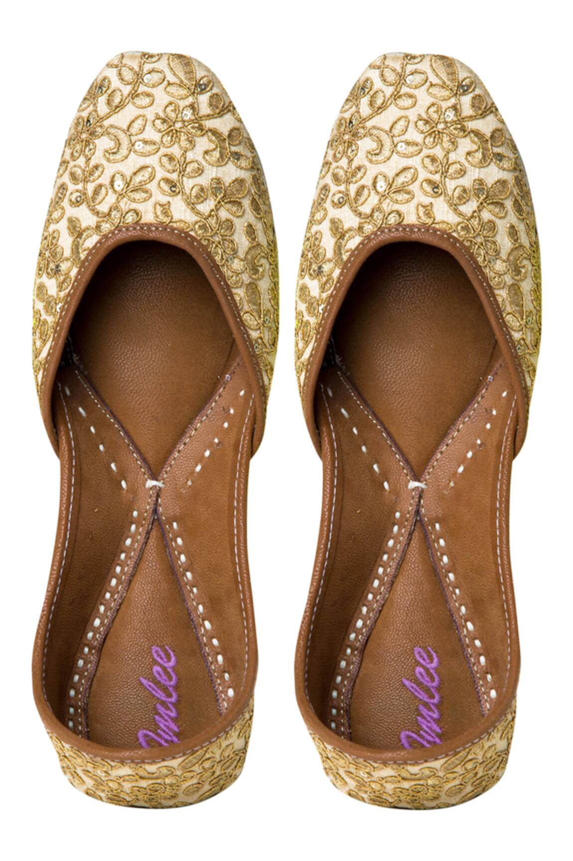 Imlee Jaipur Silk Embroidered Juttis