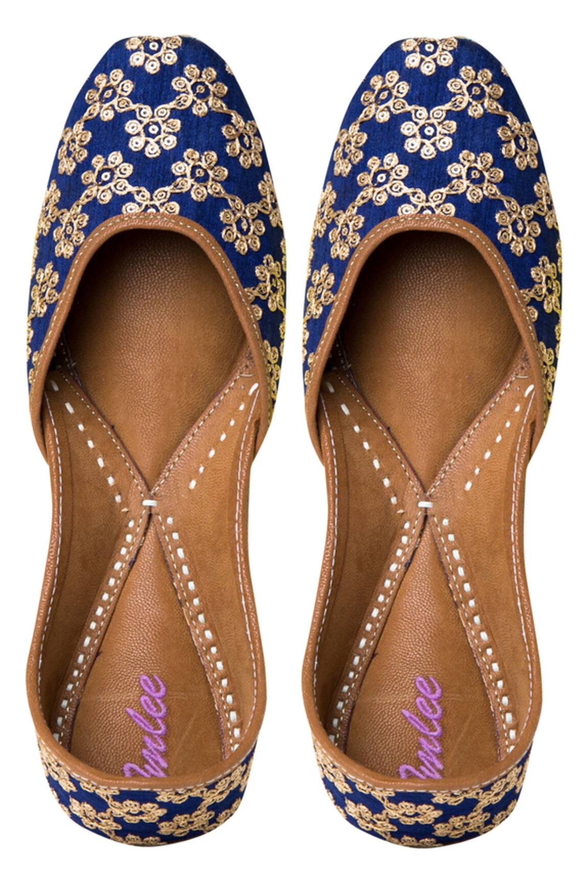Imlee Jaipur Silk Embroidered Juttis