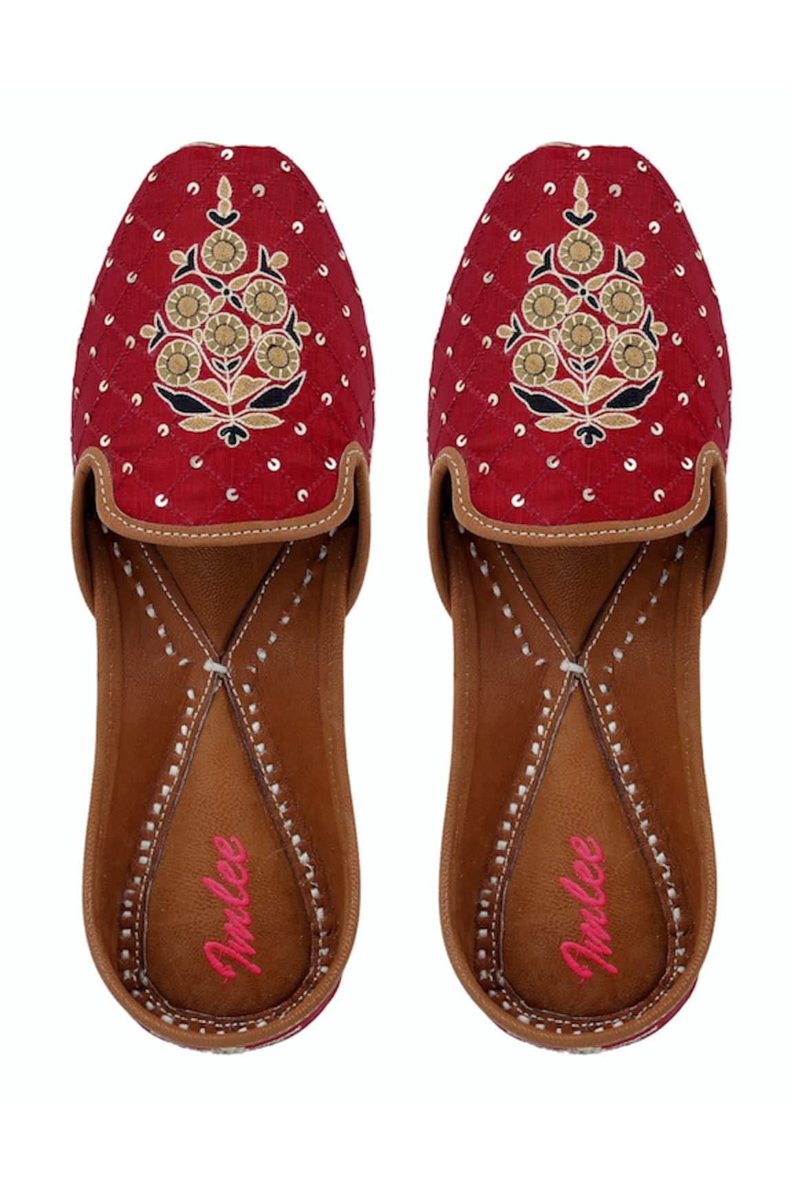 Imlee Jaipur Silk Embroidered Juttis