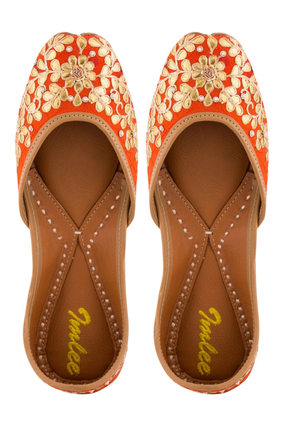 Imlee Jaipur Silk Embroidered Juttis