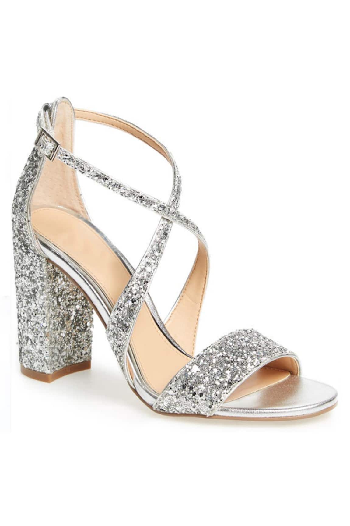 Sephyr Glitter Cross Strap Heels