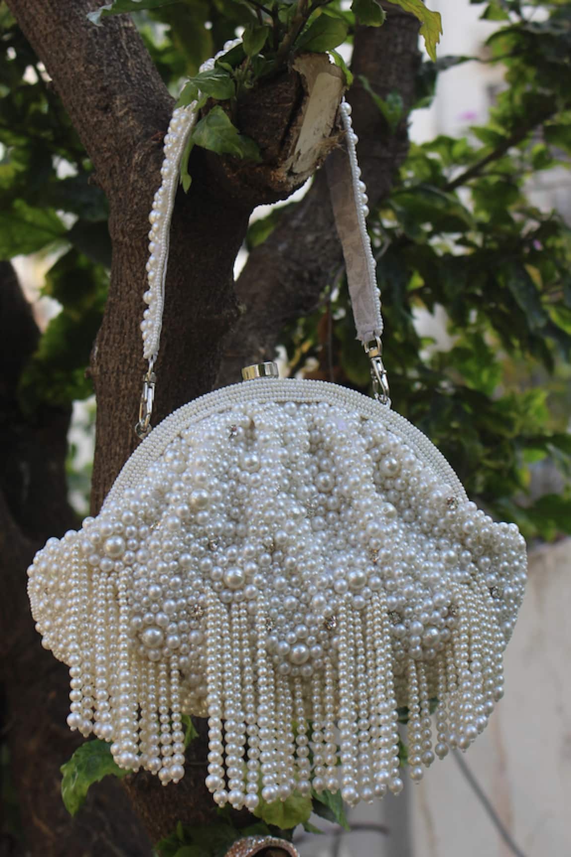 Nayaab By Sonia Pearl Embroidered Clutch 