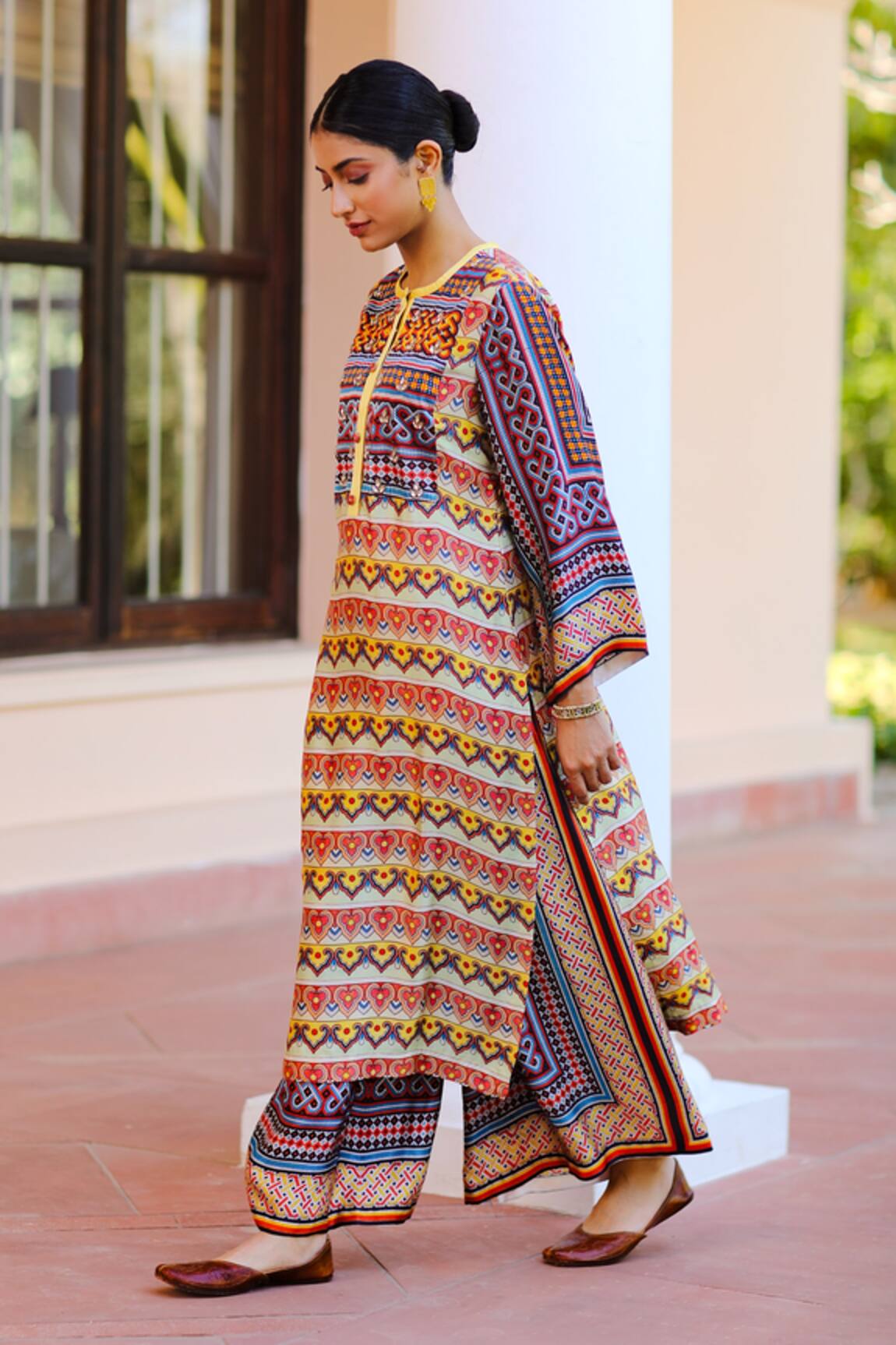 Sage Saga Kusum Abstract Print Palazzo