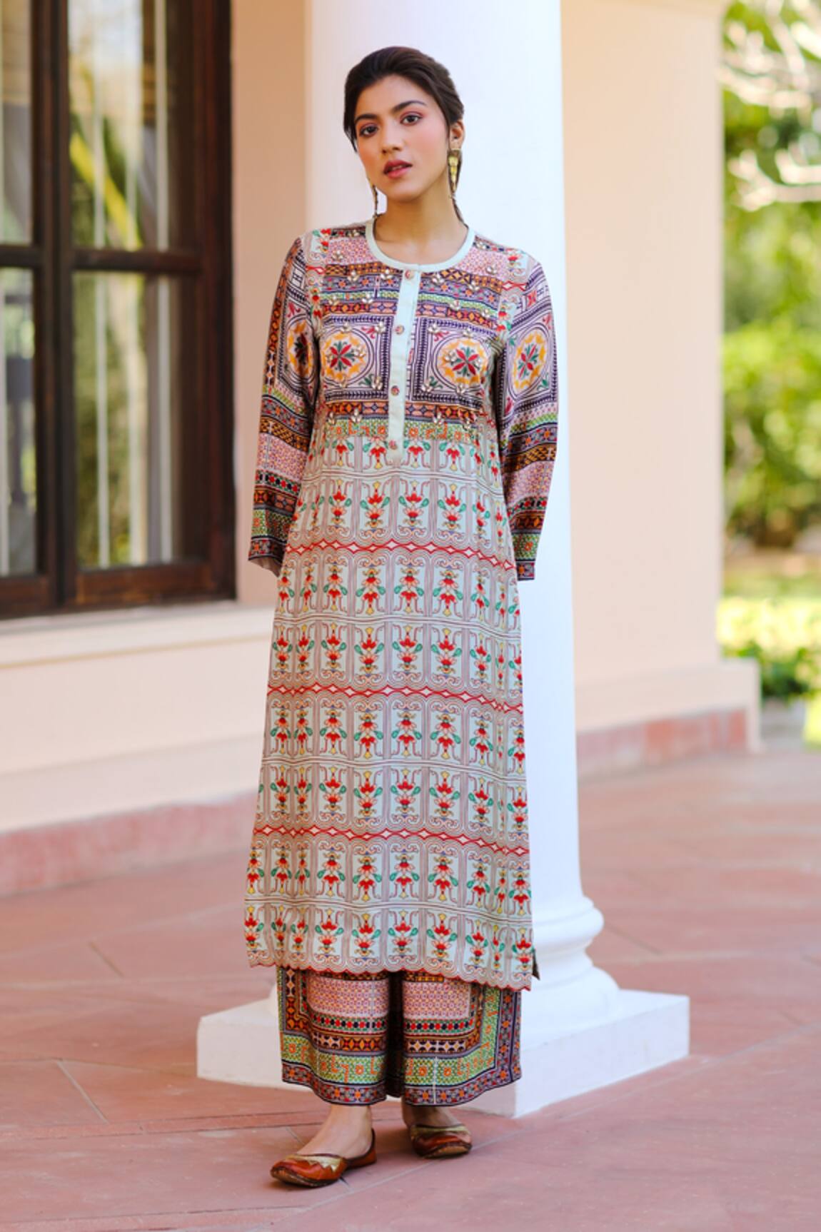 Sage Saga Kusum Floral Print Kurta 