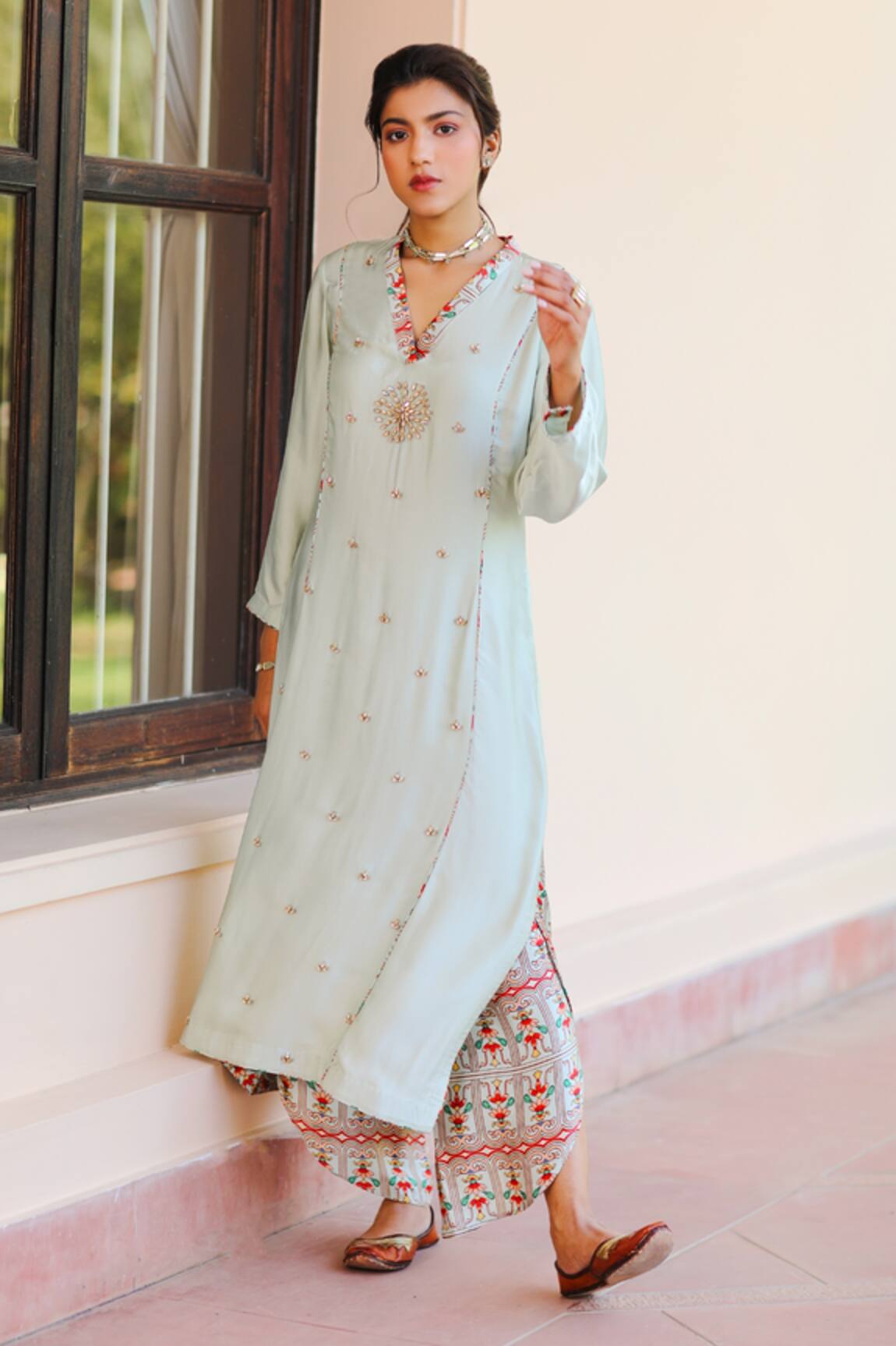 Sage Saga Kubra Embroidered Kurta 