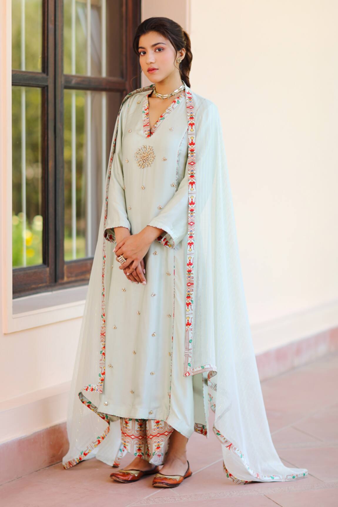 Sage Saga Kubra Embroidered Kurta Set 
