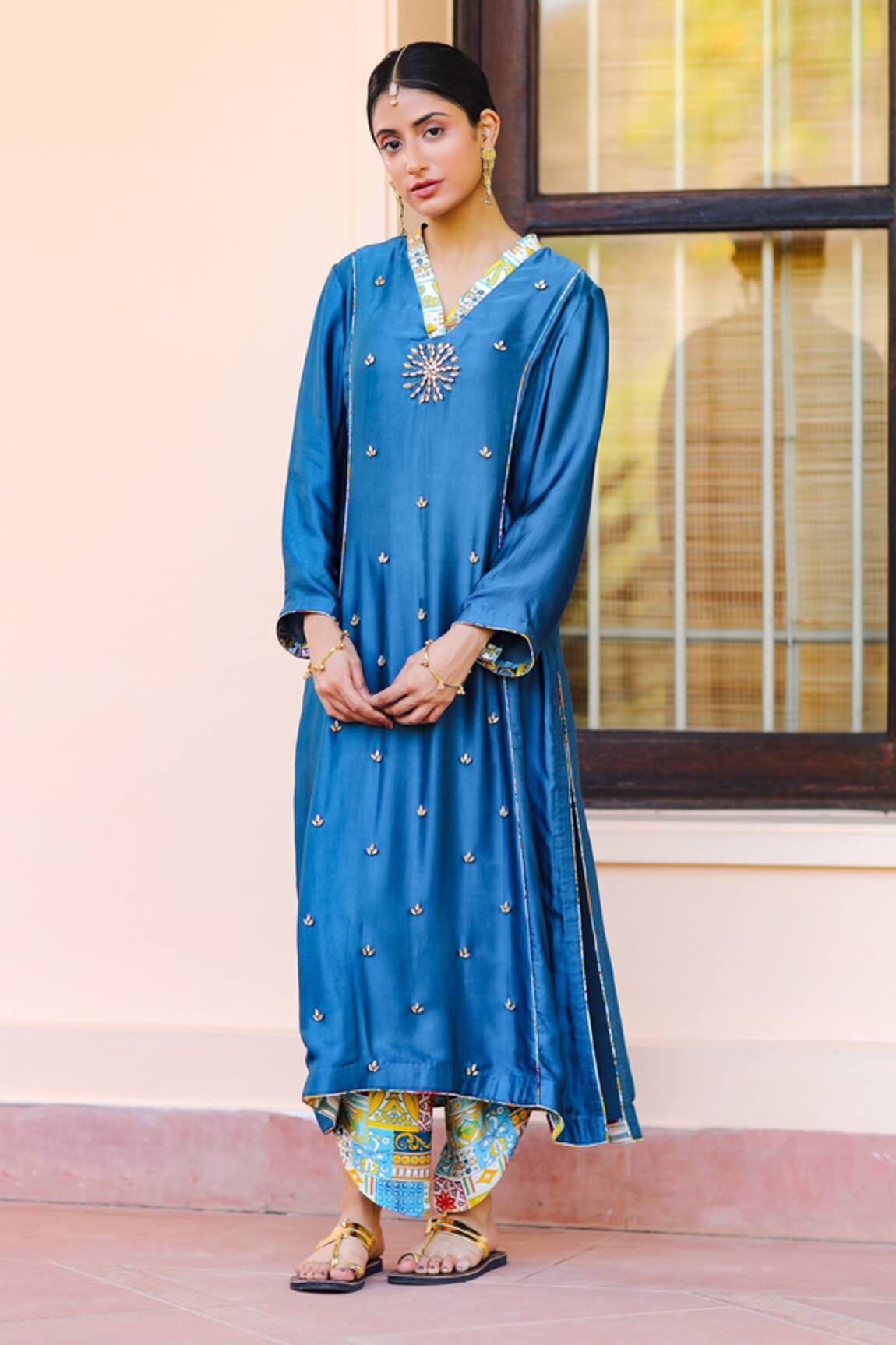Sage Saga Kubra Embroidered Kurta 