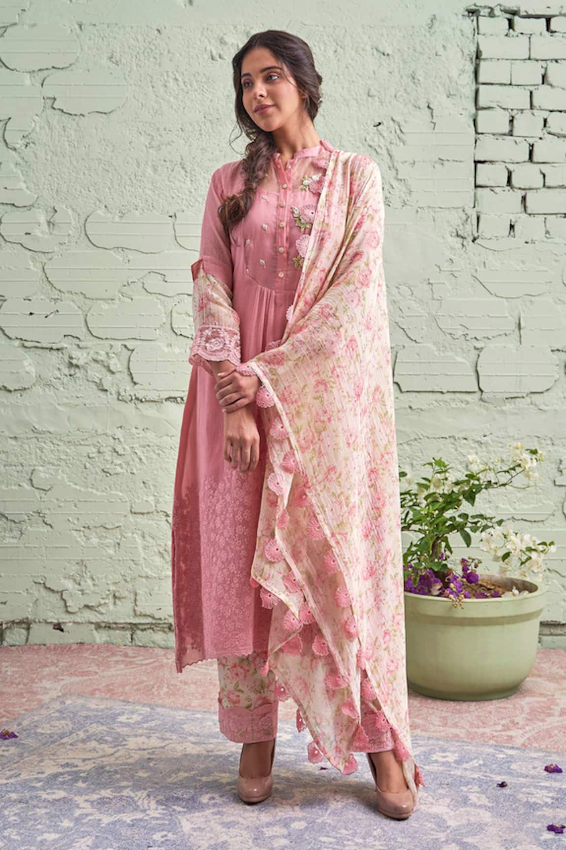 Naaz By Noor Embroidered Kurta Pant Set