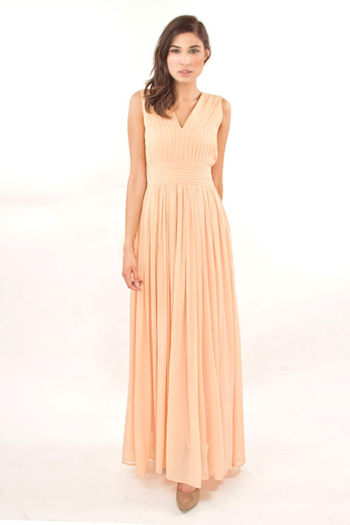 Jasmine Bains Pintuck Gown