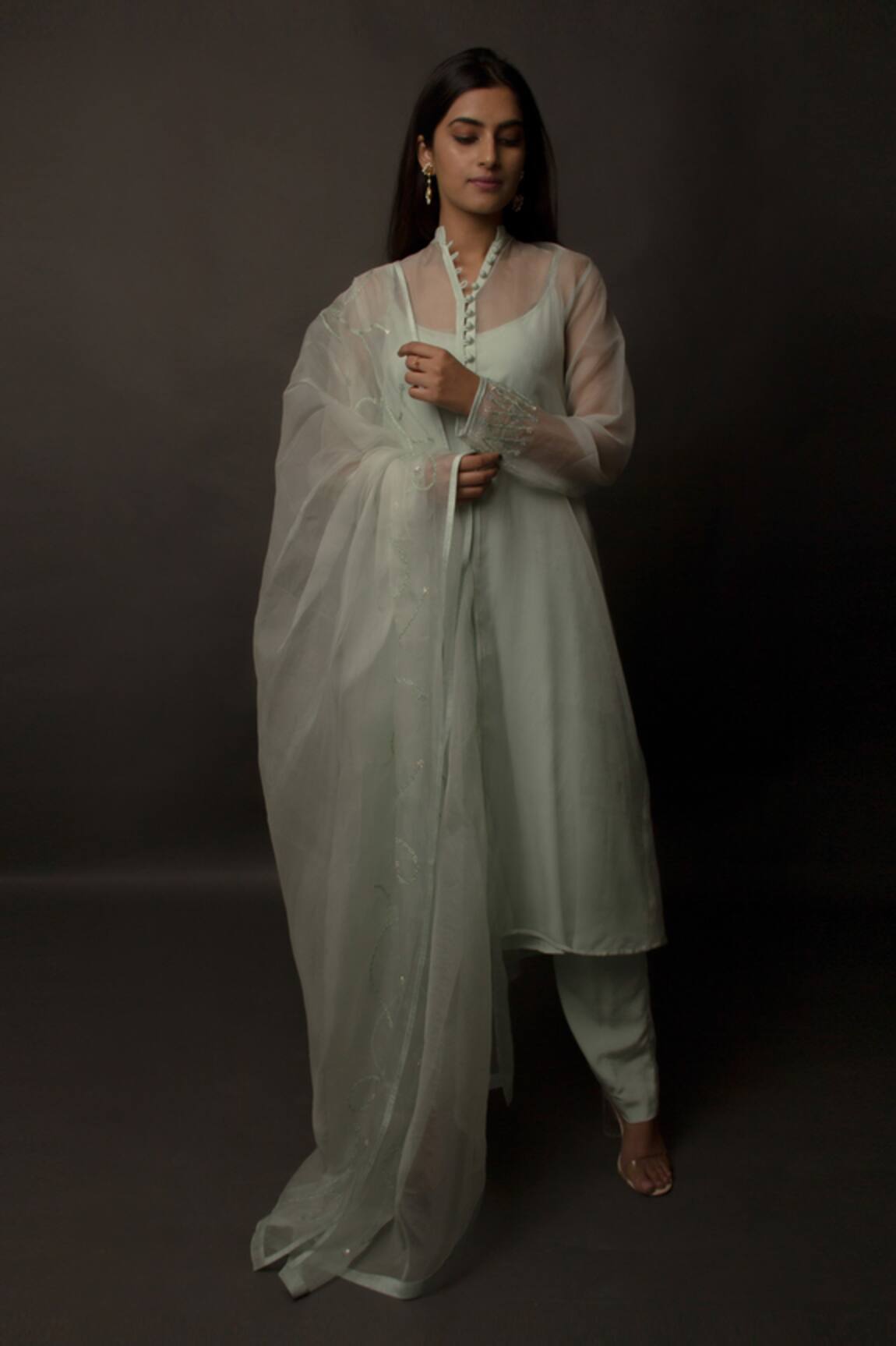 Jasmine Bains Silk Organza Kurta & Pant Set