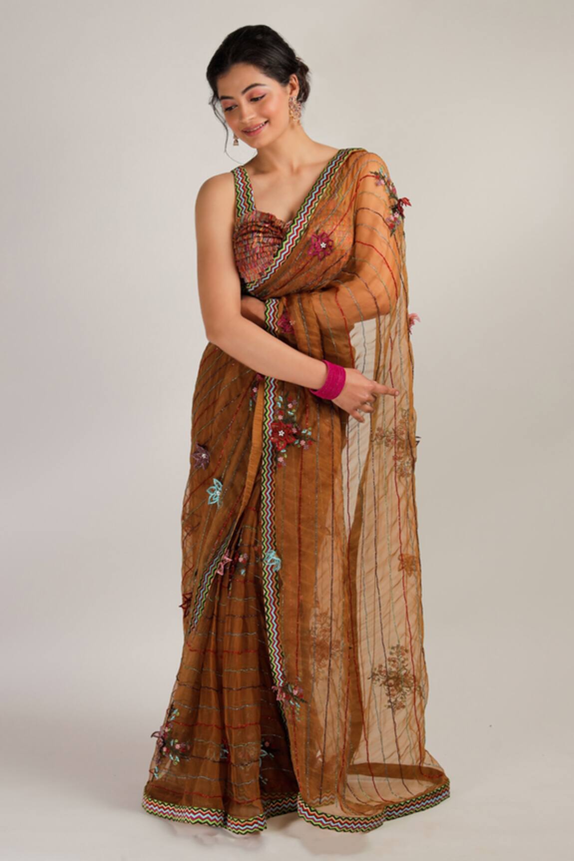 Jubinav Chadha Prakriti Embroidered Saree 