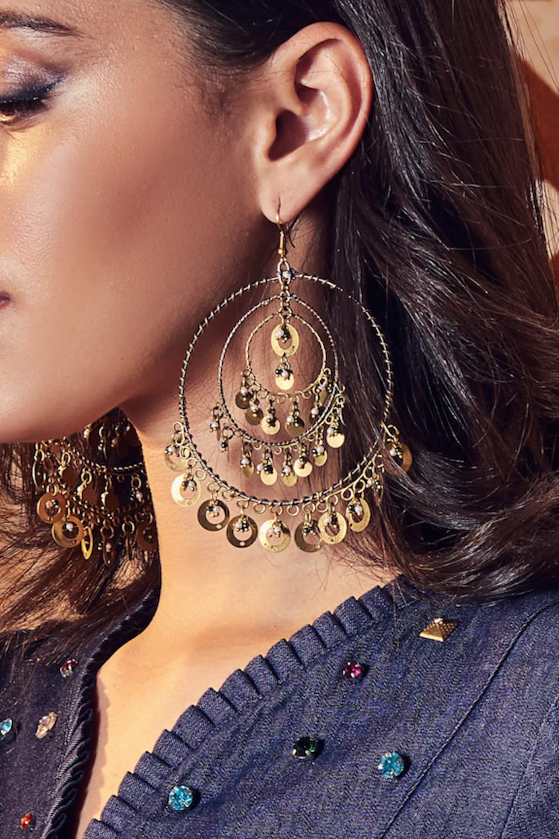 Charkhee Jhoomer Handmade Chandbalis 