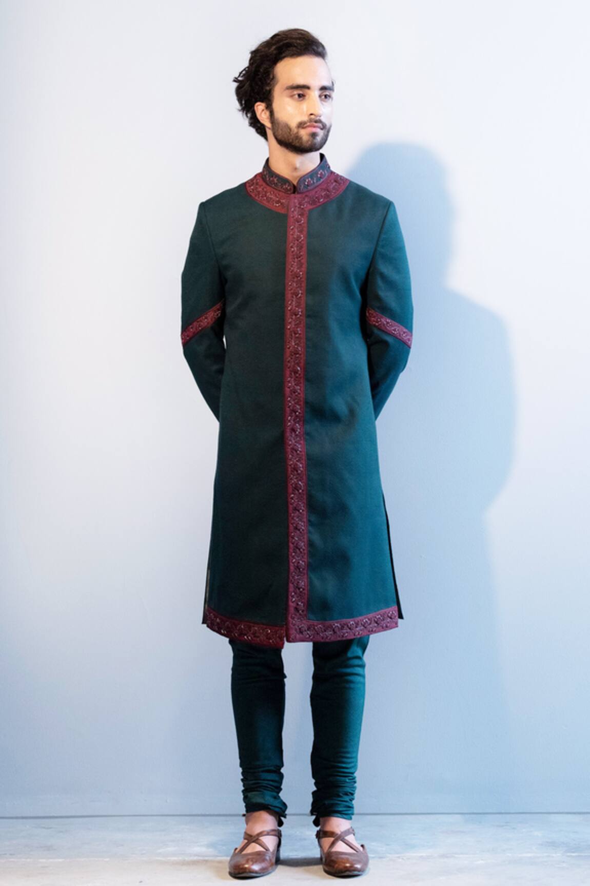 Jatin Malik Embroidered Sherwani Set