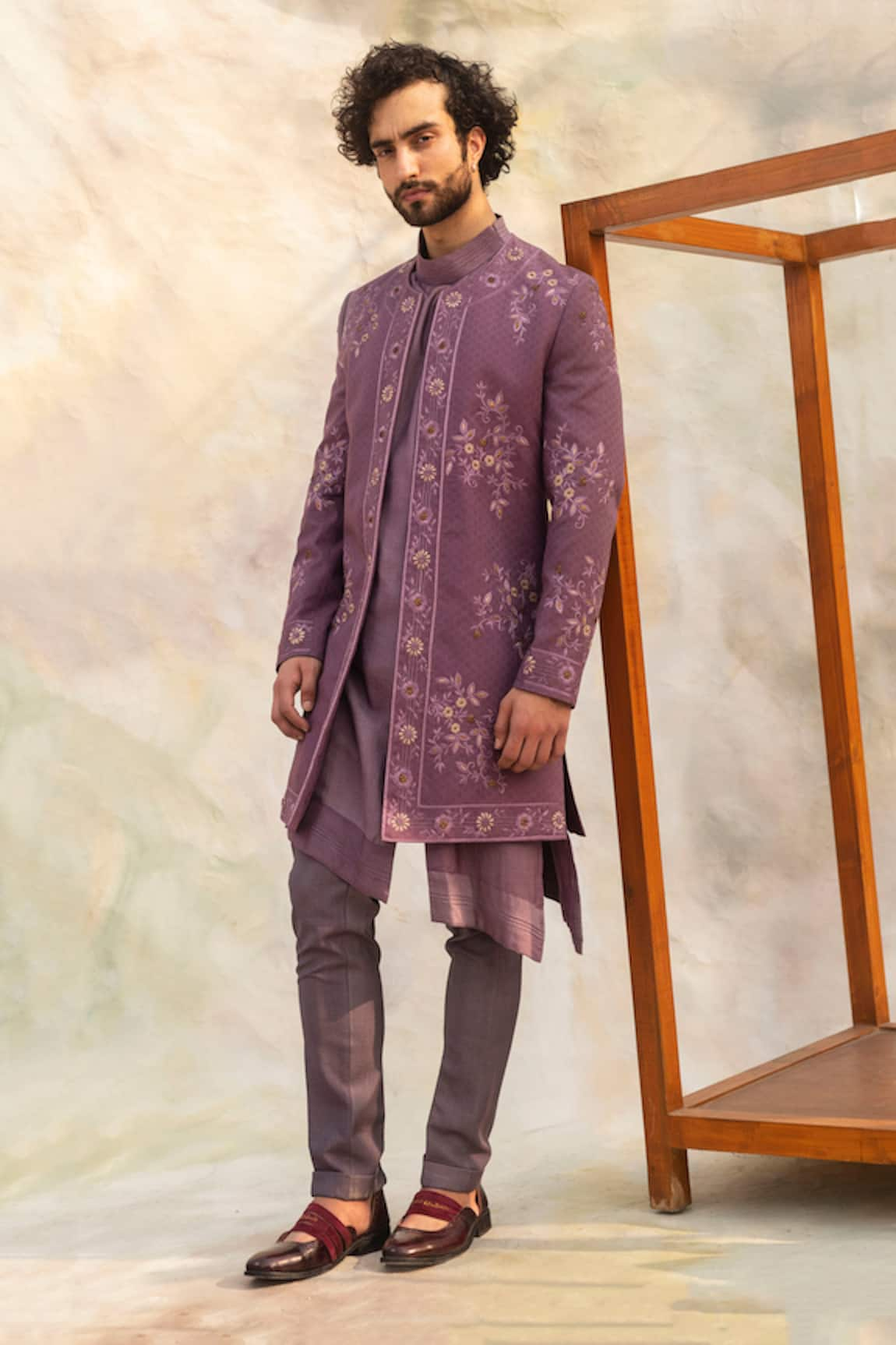 Jatin Malik Embroidered Jacket & Kurta Set