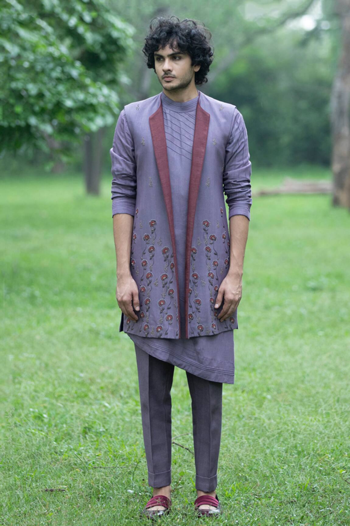 Jatin Malik Embroidered Jacket & Kurta Set