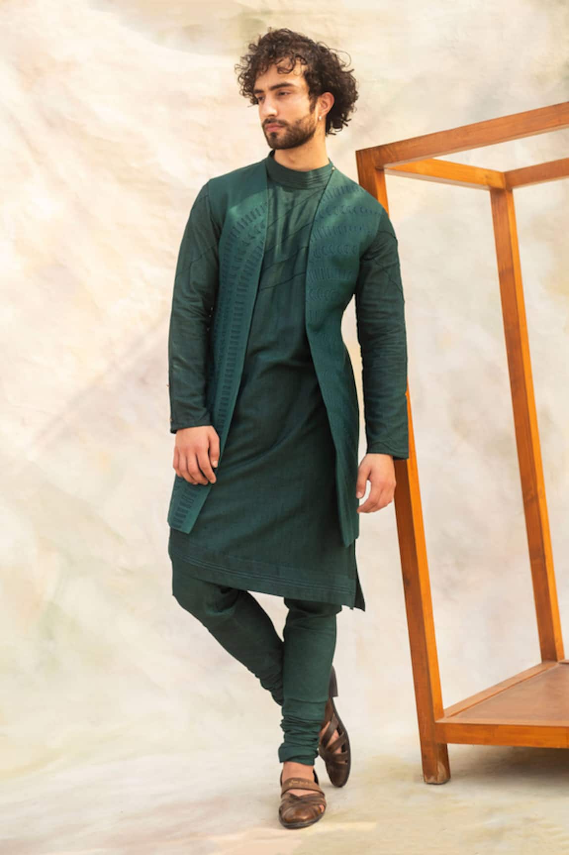 Jatin Malik Embroidered Jacket & Kurta Set