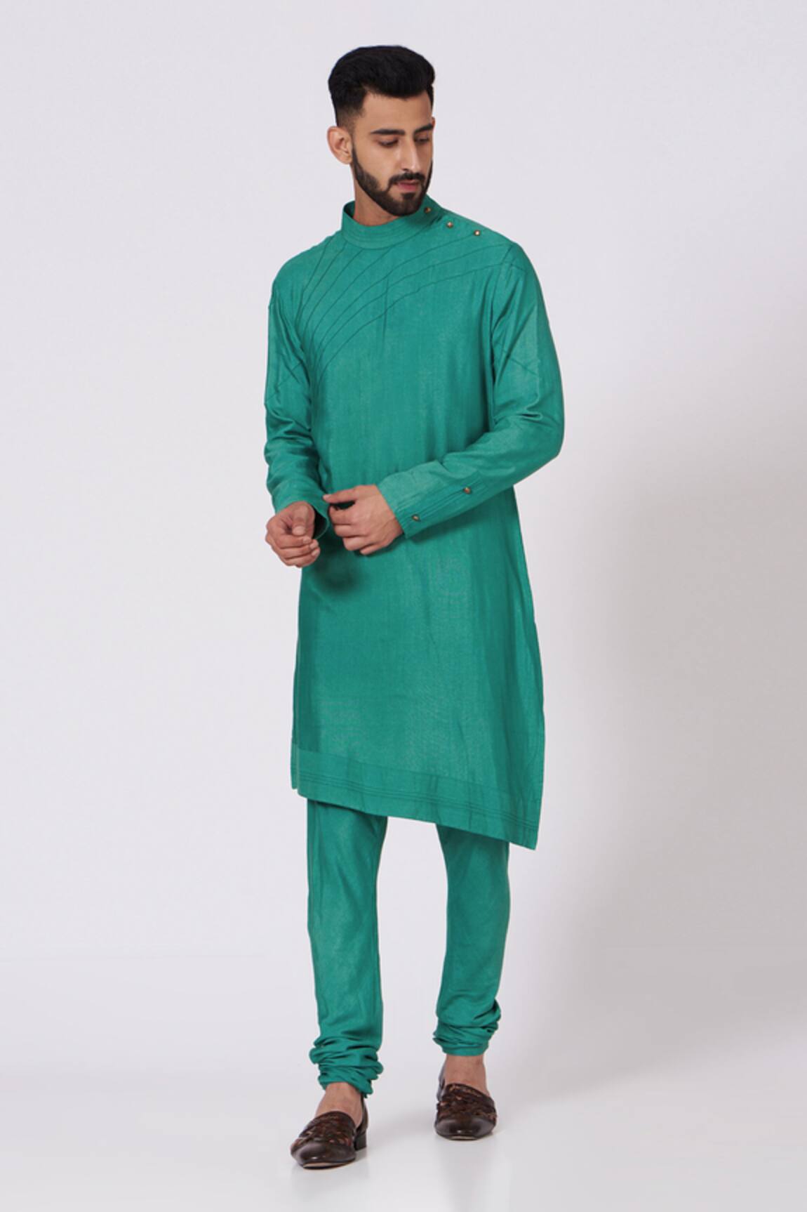 Jatin Malik Pintucks Kurta & Pant Set