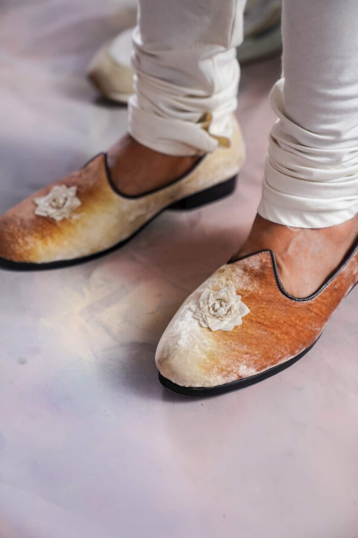 Jatin Malik Velvet Hand Embroidered Juttis 