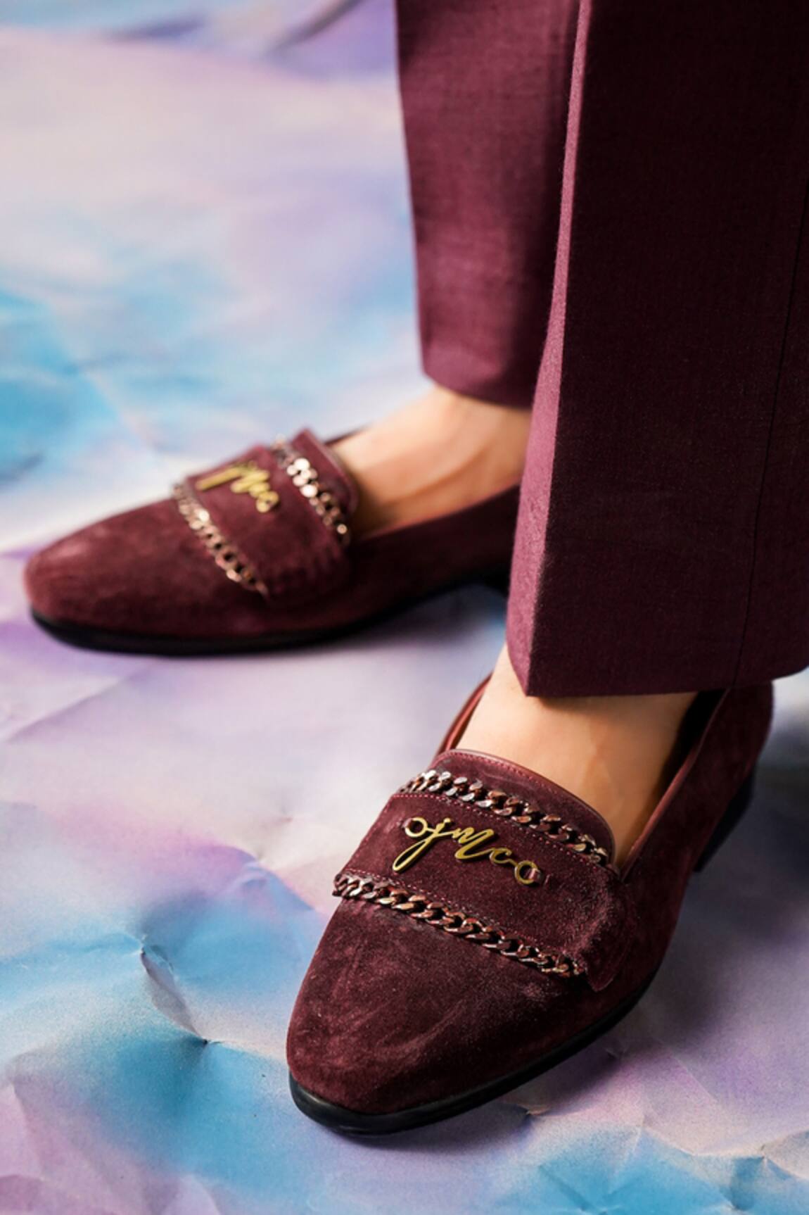 Jatin Malik Chain Embellished Loafers 