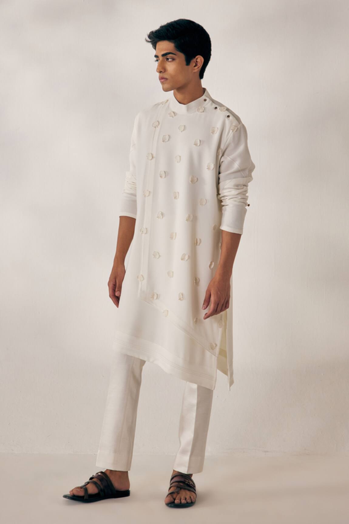 Jatin Malik Floral Applique Kurta Set 
