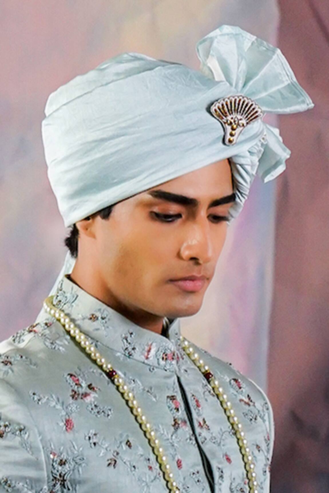 Jatin Malik Floret Metal Embroidered Kalangi