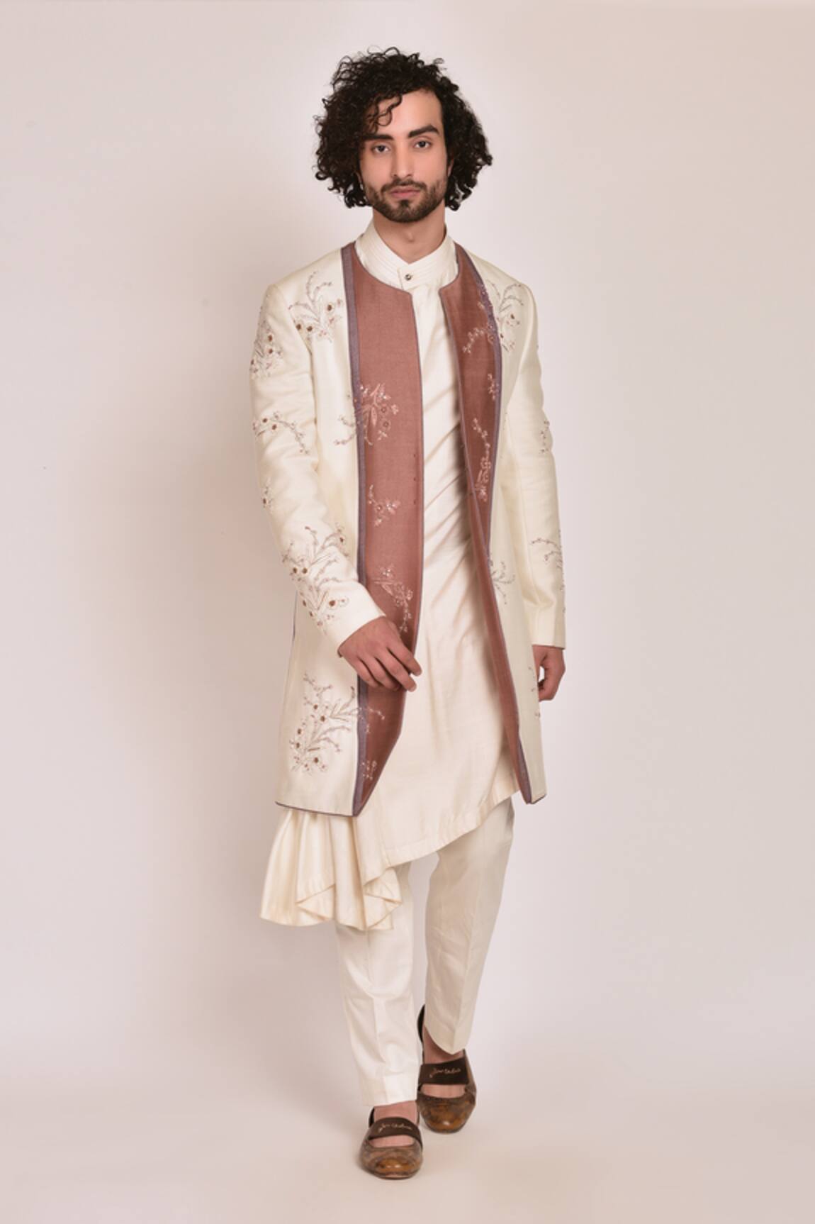 Jatin Malik Embroidered Jacket & Kurta Set 
