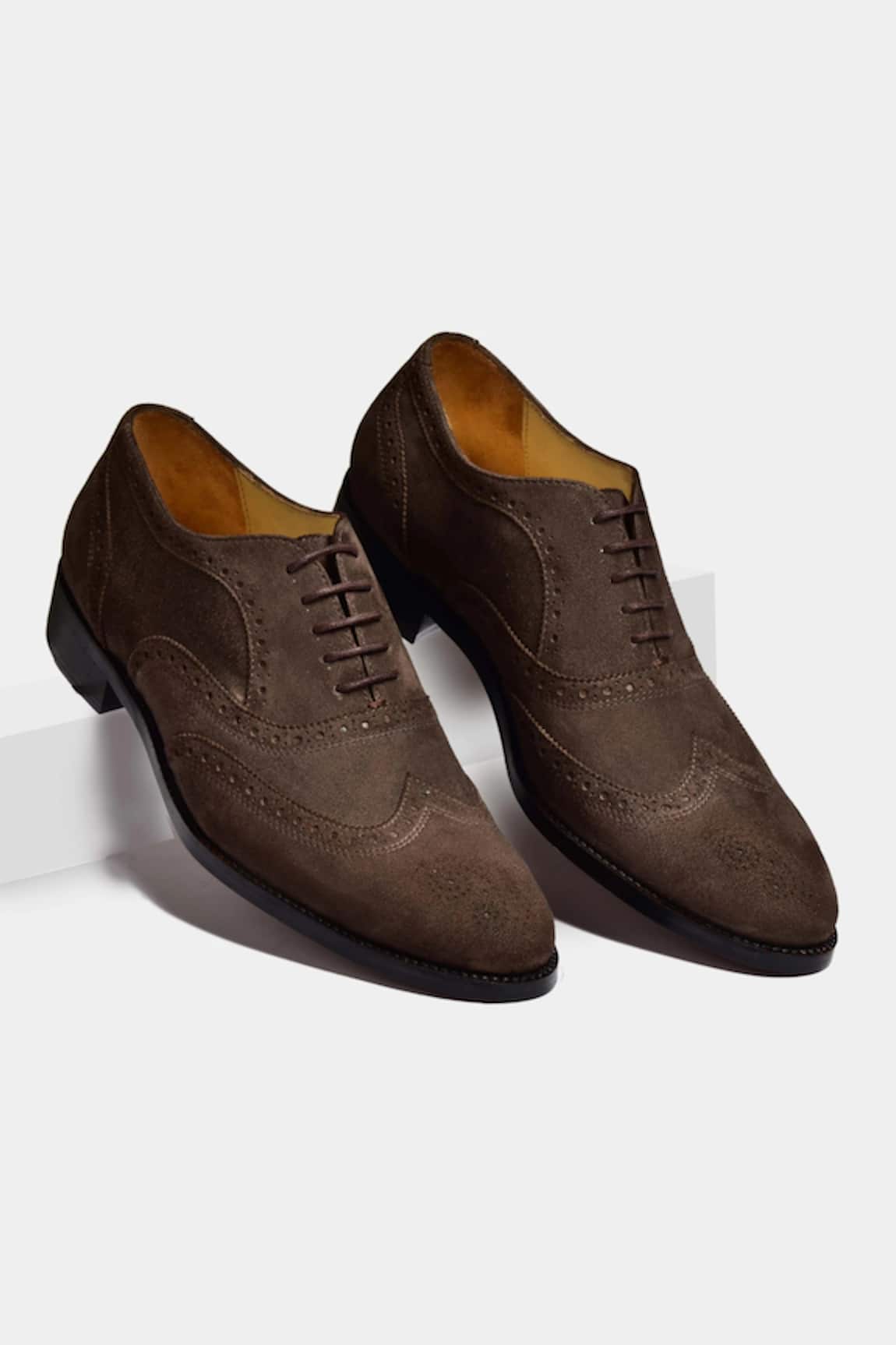Luxoro Formello Suede Hand Painted Brogue Oxfords
