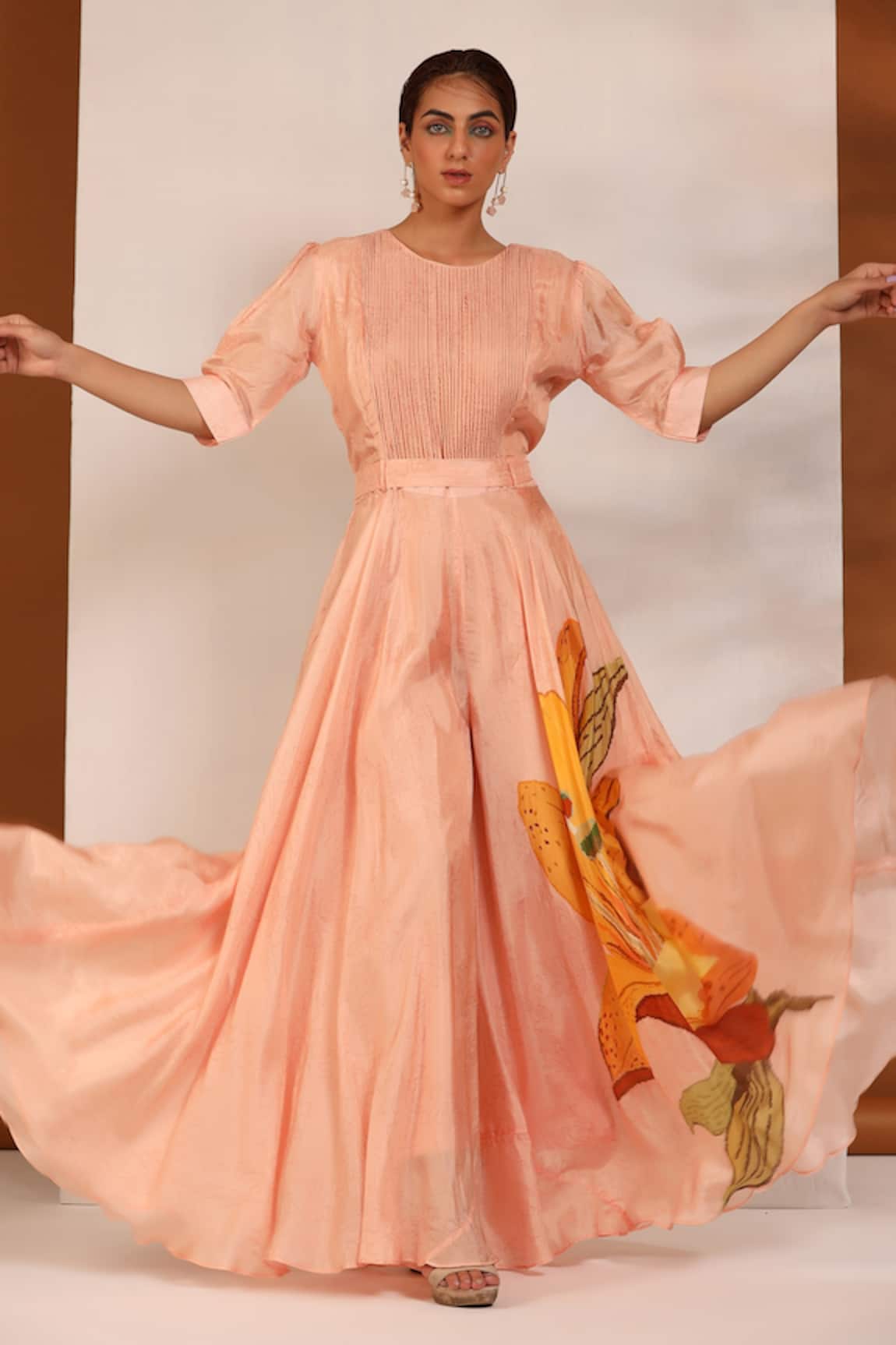 Koashee By Shubitaa Floral Pattern Pleated Jumpsuit 