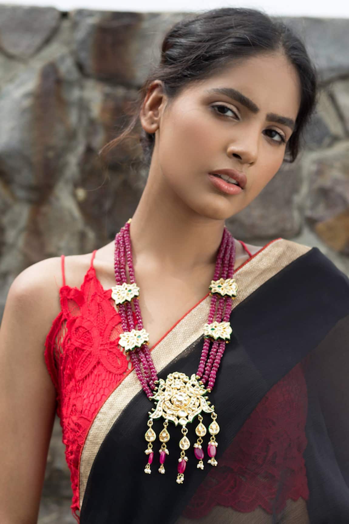 Just Shradha's Kundan Pendant Necklace