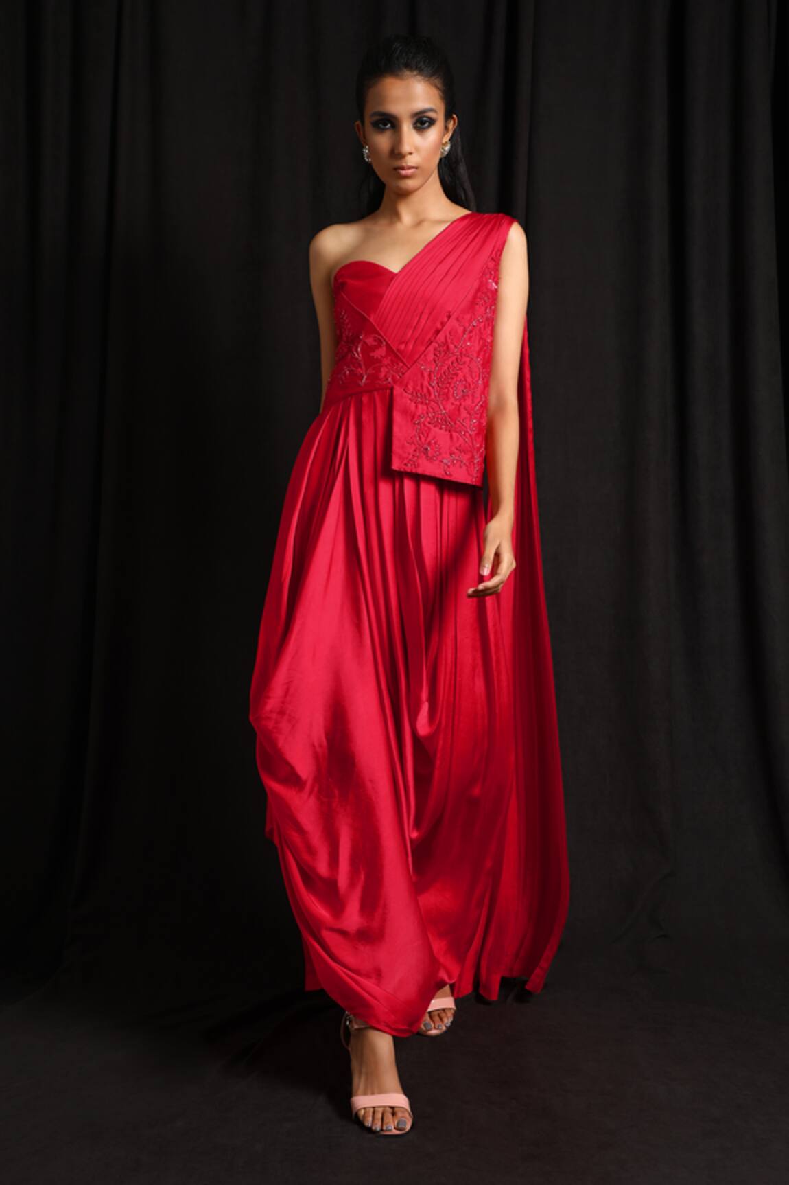 Jyoti Sachdev Iyer Chanderi Embroidered Gown