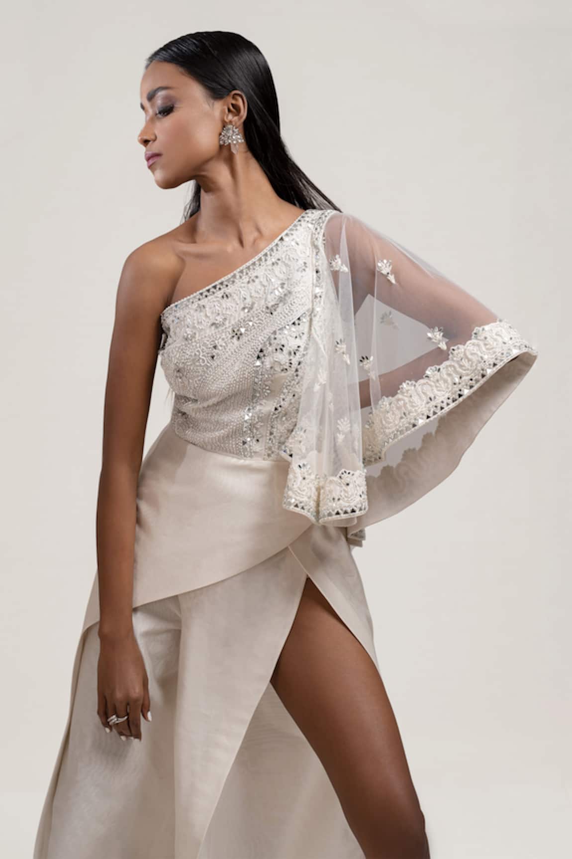 Jyoti Sachdev Iyer Embellished Chanderi Jumpsuit