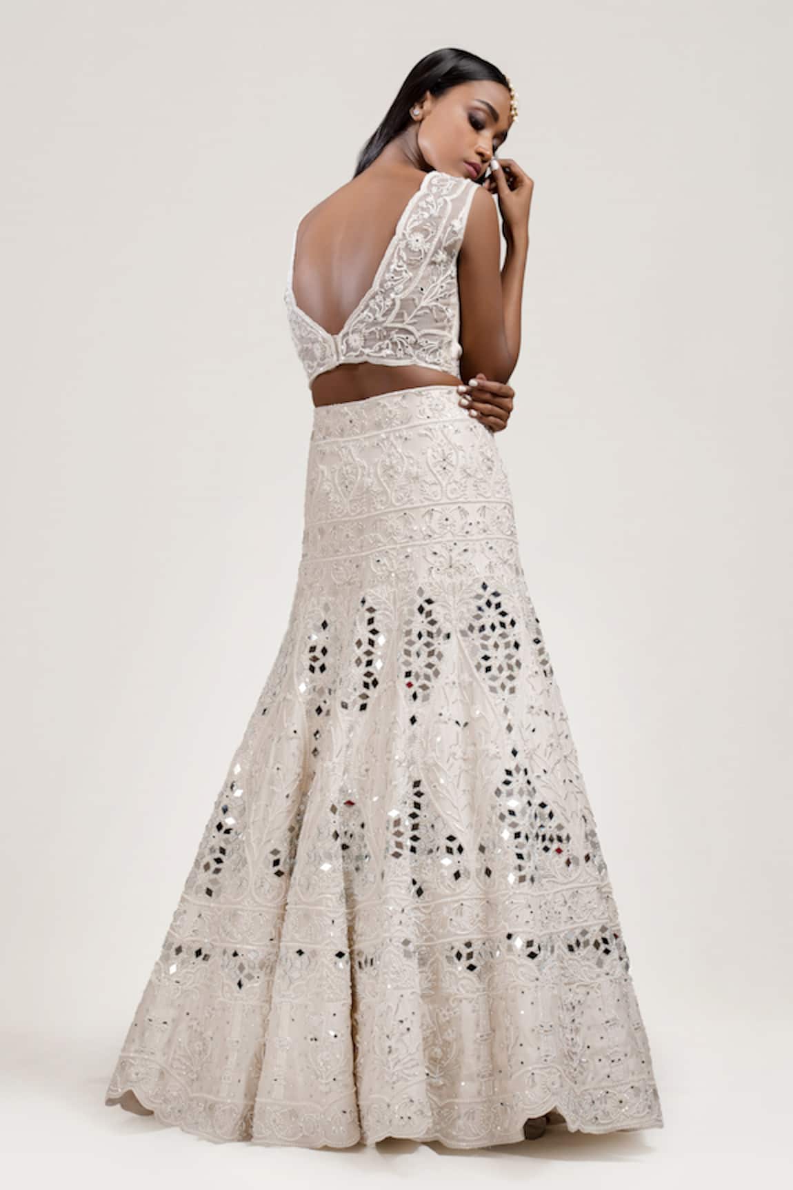 Jyoti Sachdev Iyer Hand Embroidered Bridal Lehenga Set 