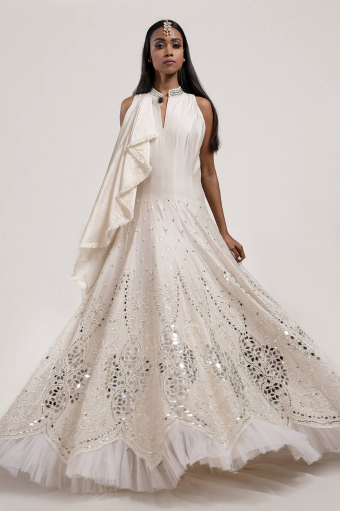 Jyoti Sachdev Iyer Hand Embroidered Chanderi Gown